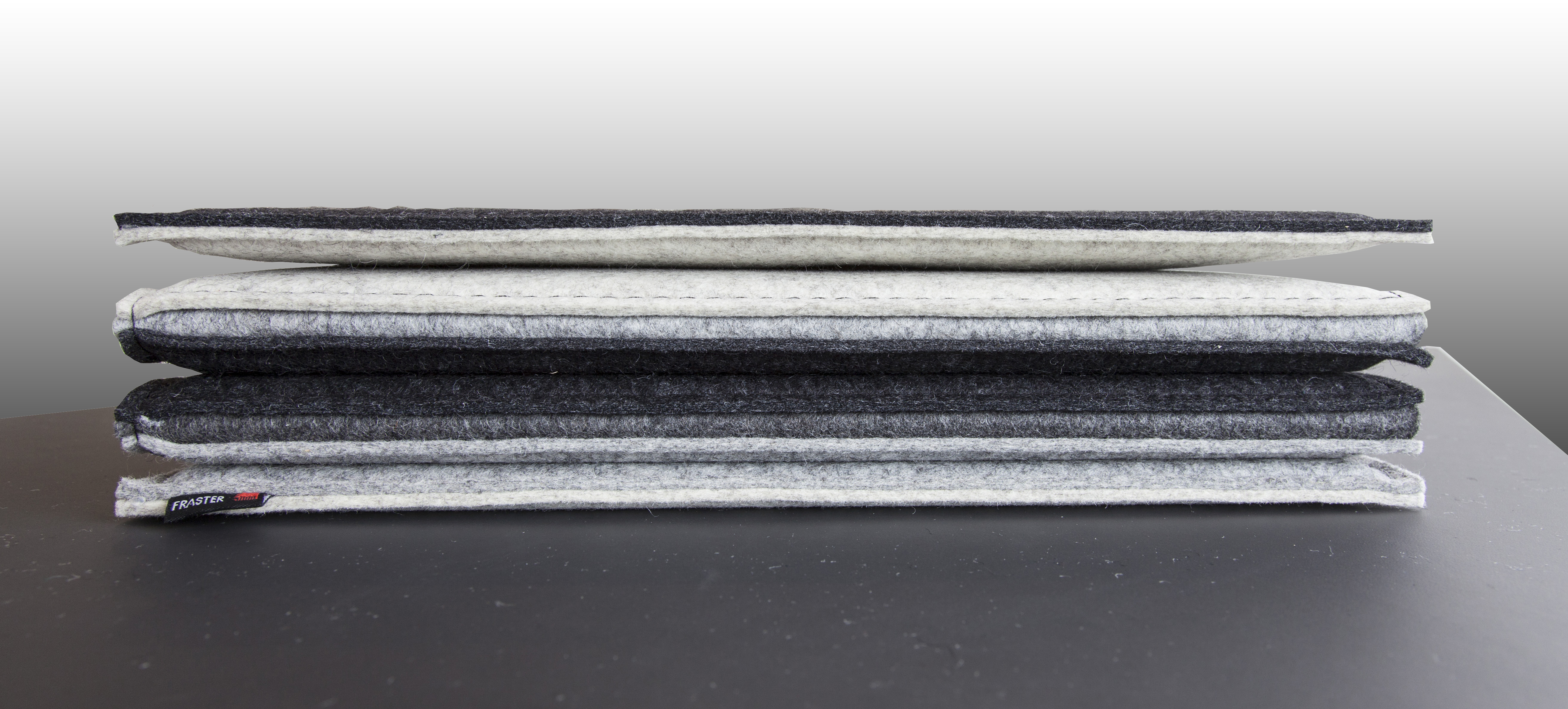 Filt bordskærm zigzag 120 cm klappet sammen